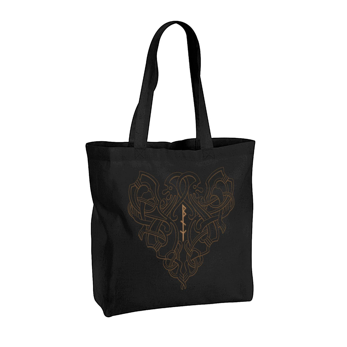 By Norse Music - Wood Carving shopping bag - black – ByNorse Music
